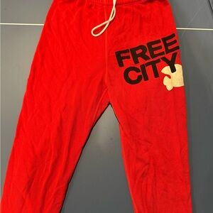 Freecity Bright Red Joggers